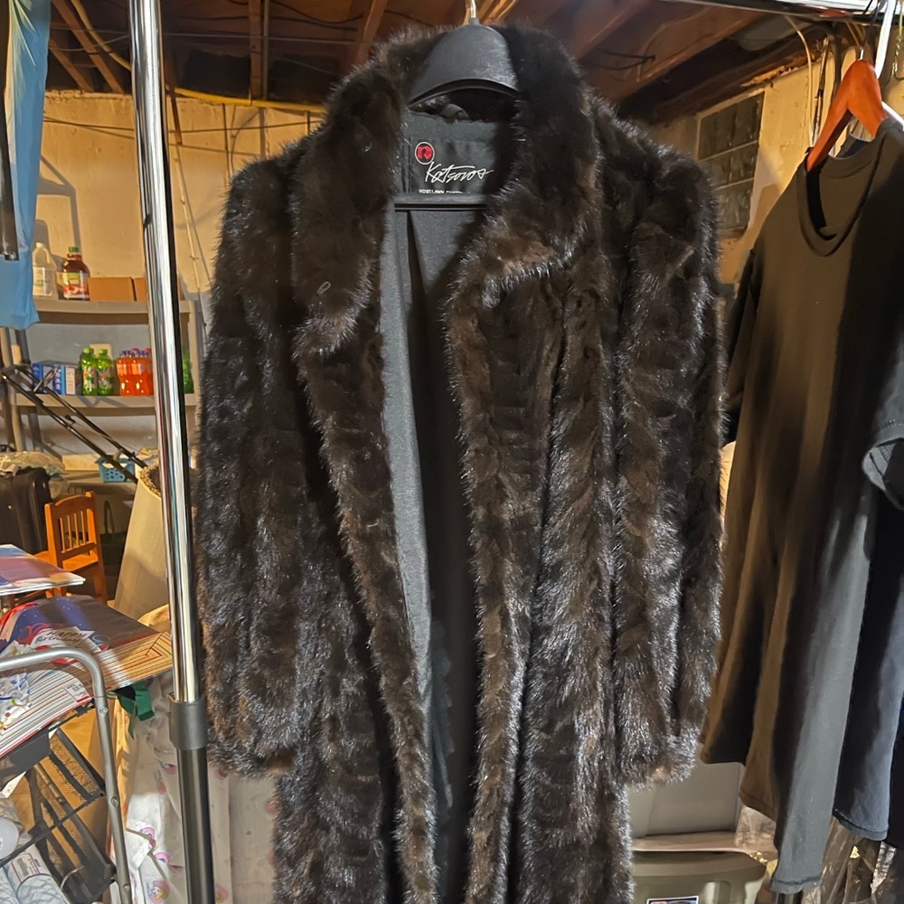 Kotsovos Black mink fur coat